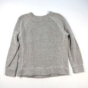 LOU & GREY Textured Knit Raglan Women's Size Medium Black White